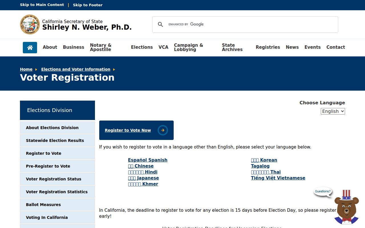 Delano neighbors California voter registration guidance