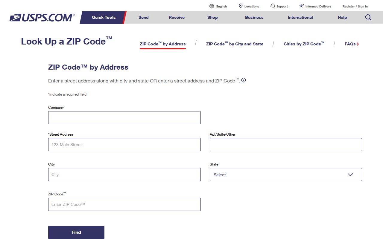 Delano ZIP code directory USPS address lookup form